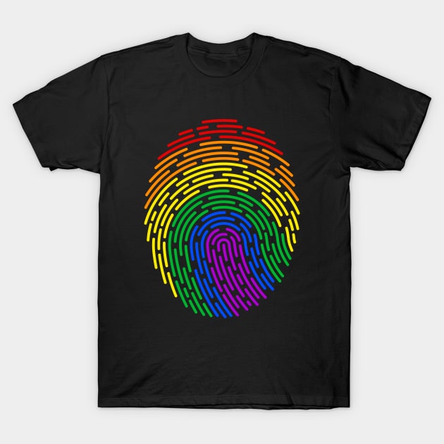 Pride Month Fingerprint T-Shirt by Peter the T-Shirt Dude